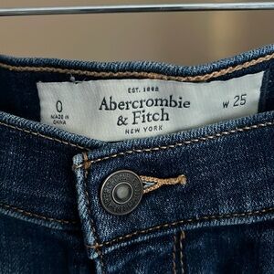 Abercrombie & Fitch denim shorts distressed in size 00